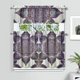 thumbnail image 2 of Cat Themed Kitchen Curtains 3-Piece Set - Vintage Artistic Watercolor Cat Print with Valance & Tier Panels, 2 of 5
