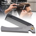 thumbnail image 1 of Peine para bigote plegable para hombres, alisador de barba antiestós de acero paraaxidable para hombres, Peine para dar forma al bigote con, 1 of 7