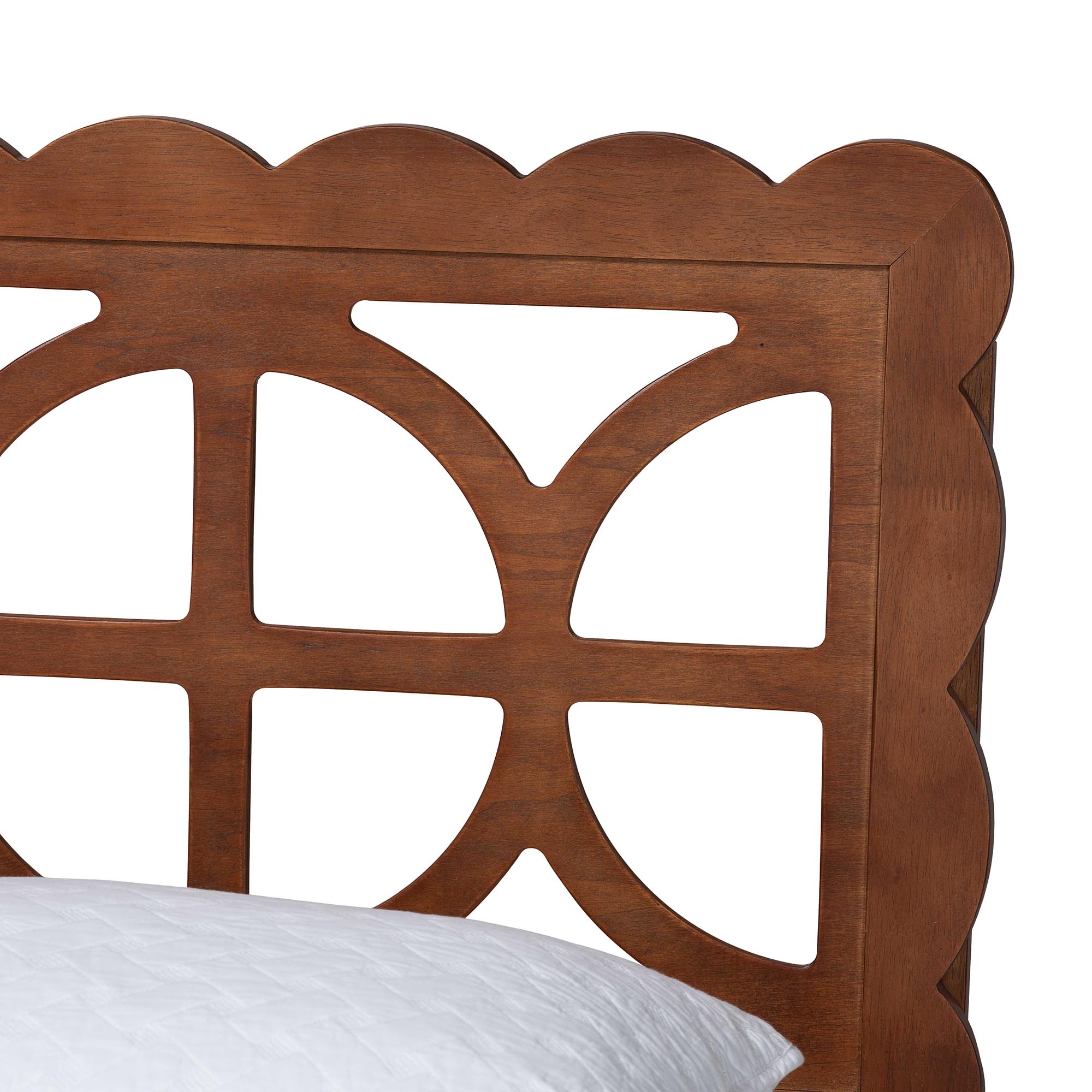 Baxton Studio Shukura Modern Platform Bed, Queen, Ash Walnut
