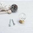 thumbnail image 6 of 20mm Dia Crystal Knobs Dresser Door Knobs Pull Handle for Home Office Furniture Cupboard Decorative Gold Color 8pcs, 6 of 7