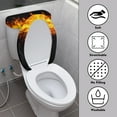 thumbnail image 3 of COEQINE Flame Black Toilet Lid Dust Cover 2 Piece Set, Replacement Machine Washable Stretchable Toilet Lid Covers for Bathroom Decor, Fits Most Tanks & Lids, 3 of 7