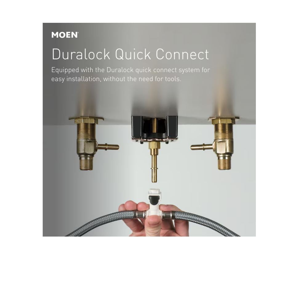 Moen Rinza 84629 Chrome 2-Handle Widespread WaterSense Bathroom Sink Faucet with Drain