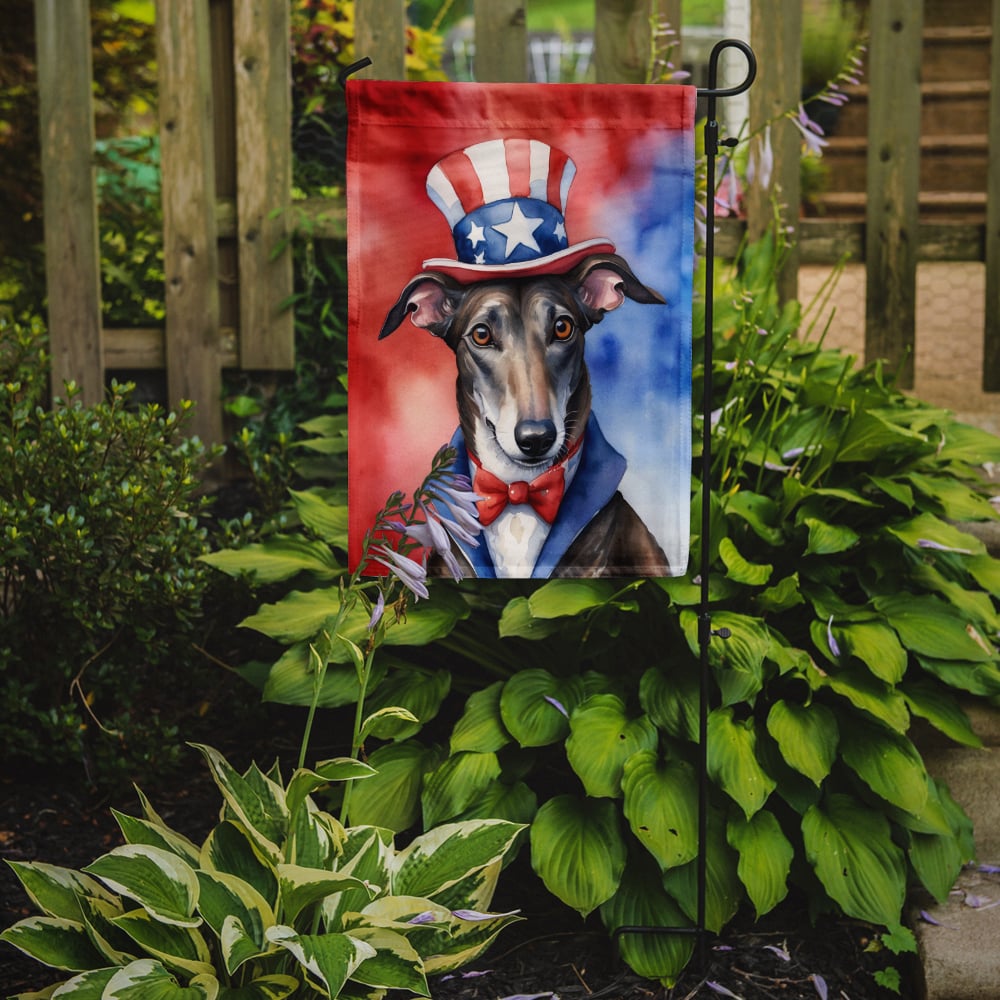 Greyhound Patriotic Garden Flag 11.25 in x 15.5 in