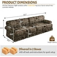 thumbnail image 2 of 93.7'' Floral Pattern Sofa with Ruffled Skirt, Vintage Mid-Century Deep Comfy Couch, Oversized Canvas 4-Seater Couch, Living Room Sofa Set, Home Sofas for Living Room, Office, Floral Black, 2 of 9