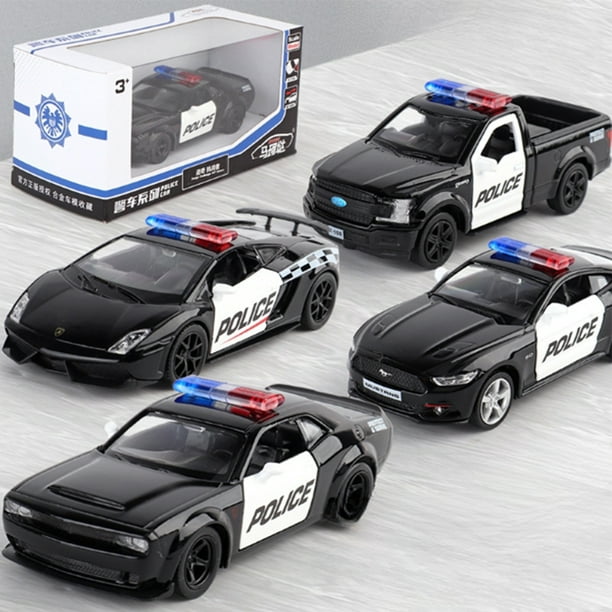 Boys 1 36 Police Car Toys Simulation 2 door Pull back Car Model Ornaments For Children Gifts Collection