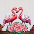 thumbnail image 3 of Designocracy 8611039H 24 x 18 in. Flamingos Love Holiday Love Kids Family Door Decor, 3 of 11