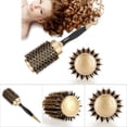 thumbnail image 3 of Static Portable Anion Anti static Round Hair Comb Salon Styling Brush Gold & Black 53mm, 3 of 7
