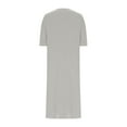 thumbnail image 5 of Efsteb Loose Fitting Dress Womens Dresses Boho Maxi Dresses V Neck 3/4 Sleeve Long Dress Casual Comfy Dress with Pockets (Gray,XL), 5 of 6