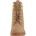 thumbnail image 2 of Cole Haan Camea Dark Latte Waterproof Suede Round Toe Zipper Ankle Combat Boots (Dark Latte Waterproof Suede, 8.5), 2 of 6