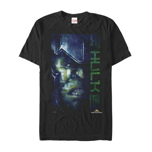 Men's Marvel Thor: Ragnarok Hulk Face  Graphic Tee Black 4X Large