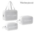 thumbnail image 1 of Neceser de viaje para mujer, bolsa portátil de PVC impermeable con cremallera transparente, estuche de maquillaje, Kit de lavado femenino, 1 of 4