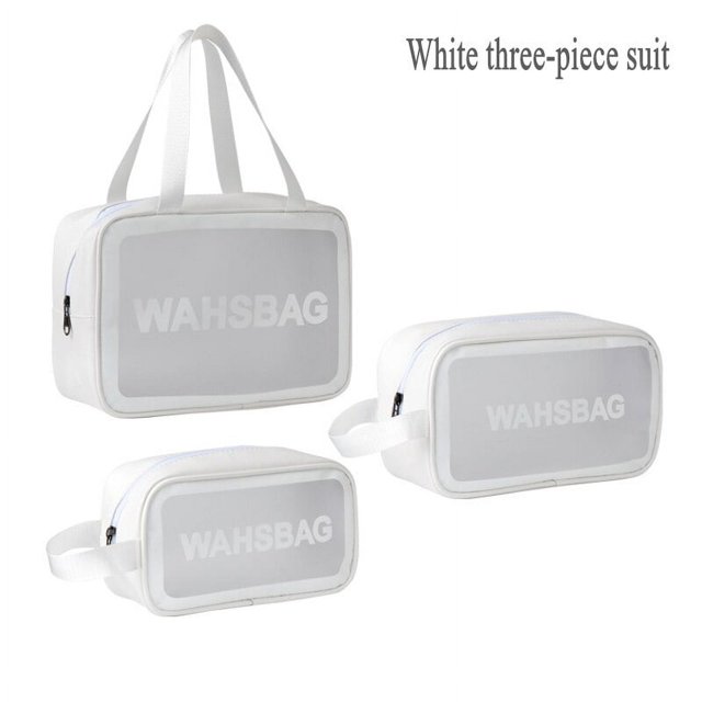 Neceser de viaje para mujer, bolsa portátil de PVC impermeable con cremallera transparente, estuche de maquillaje, Kit de lavado femenino