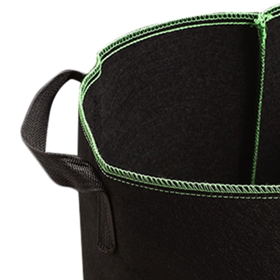 Toyvian 6-Pack Portable Black Plant Growing Bags with Breathable Non-Woven Fabric for Garden, Balcony, and Indoor Use