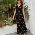 thumbnail image 6 of Weiners Everywhere - Dachshund Pattern Dress Fashion Boho Beach Long Dresses Female Party Printed Maxi Dress, 6 of 9
