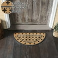 thumbnail image 3 of VHC Brands Charleston Mosaic Black Grey Coir Rug Half Circle 16.5x33, 3 of 5