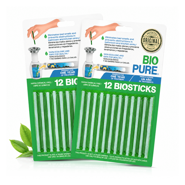 Tratamiento contra malos olores en tuberias y coladeras Biopure BP00001 2 Piezas