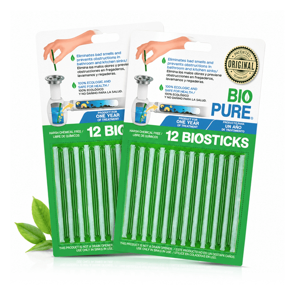 Tratamiento contra malos olores en tuberias y coladeras Biopure BP00001 2 Piezas