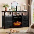 thumbnail image 2 of Waleaf Fireplace TV Stand with Fireplace, 49" Entertainment Center up to 55 inch TV,Dresser for Bedroom, Living Room with Power Outlets & LED Lights, 2 of 8