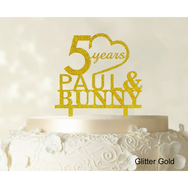 Happy Birthday Cake Topper Csutom Name Glitter Cake Topper Cake Decoration Color Option Available 6-7 Inches Wide