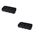 thumbnail image 3 of sweethay Ice Cube Maker DIY Creative 8-Cavity Round Ice Ball Mold Home Bar Party Negro 2Conjunto, 3 of 6