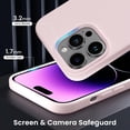 thumbnail image 5 of Magnetic Case Compatible for iPhone 14 Pro Max Case [Compatible with MagSafe] [+Screen Protector] Liquid Silicone Gel Rubber Full Body Protective Cover Case 6.7 Inch-Chalk Pink, 5 of 14