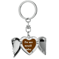 thumbnail image 1 of No por mi mal humor Llavero de alas de ángel en forma de corazón, 1 of 3