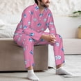 thumbnail image 7 of Picia French Bulldog Pattern Men’s Long-Sleeve Sleepwear Set - Soft 2-Piece Loungewear with Pockets, Comfy PJs for Relaxing Nights-X-Large, 7 of 7