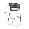 thumbnail image 6 of Freycinet Barstool Black Barstool, Modern Style, Removable and washable cushion cover, Steel, Outdoor Bar, 6 of 11