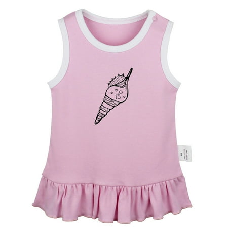

Animal Conch Pattern Dresses For Baby Newborn Babies Skirts Infant Princess Dress 0-24M Kids Graphic Clothes (Pink Sleeveless Dresses 0-6 Months)