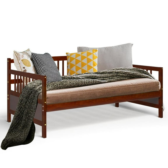 Giantex Wooden Twin Daybed, Cherry