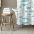 thumbnail image 3 of Creative Products Teal Reverse School Of Fish  71x74 Shower Curtain, 3 of 7