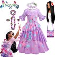 thumbnail image 2 of Disney-disfraz de Encanto Isabela para niños y niñas, manga hinchada, estampado, Vestidos de princesa, fiesta de cumpleaños, Carnaval, Cosplay, 2024, 2 of 5