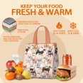 thumbnail image 5 of Chihuahua and Pioneer Flower Insulated Lunch Bag for Women & Adults,Large Portable Soft Cooler Lunch Bag,Thermal Food Storage Tote with Pearl Cotton,8.66L,8.75x5.75x9.5 Inch, 5 of 6