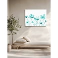 thumbnail image 5 of Blue Aqua Flower Wall Art for Living Room,Canvas Picture Wall Decor for Bathroom Bedroom,White Floral Plant Herb Botanical Painting Artwork for Office Kitchen Hallway Dining Room Home Decor 16"x20", 5 of 8