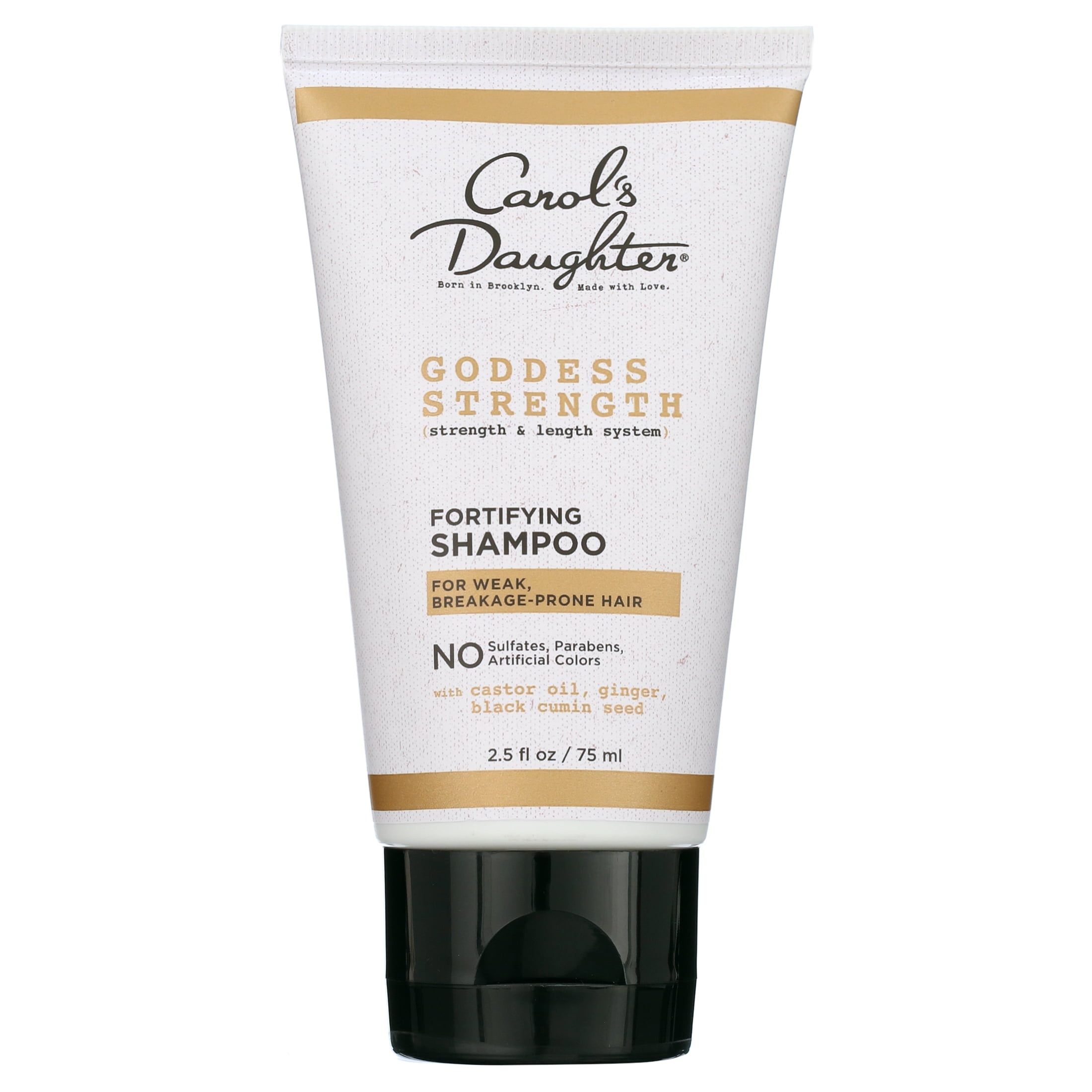 (3 pack) Carol's Daughter Goddess Strength Fortifying Shampoo for All Hair Typers, with Castor Oil, 2.5 fl oz