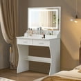 thumbnail image 3 of Kkonetoy New Bedroom Vanity Makeup Table Set Dressing Desk with LED Mirror, 3 of 10