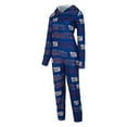 thumbnail image 2 of Women's Concepts Sport  Royal New York Giants Roadway Allover Print Microfleece Full-Zip Union Suit, 2 of 3