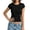 F-698Black, variant on Women's T Shirts Short Sleeve Round Neck Polka Dot Print Slim Fit Lightweight Comfortable Cropped Top For Casual Daily Wear,Beige,M
