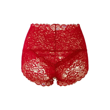 

Spring hue Women Lace Floral Brief Panties High Waist Knicker Underwear