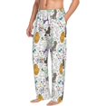 thumbnail image 2 of Uemuo Colorful Poodle Dog Pattern Men's Wide Leg Palazzo Lounge Pants with Pockets Light Weight Loose Comfy Casual Pajama Pants-X-Large, 2 of 9
