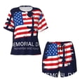 thumbnail image 4 of Lsque Memorial Day Women's Short-Sleeved Pajama Set - 2 Piece Soft and Lightweight Sleepwear Set-Large, 4 of 9