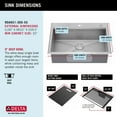 thumbnail image 5 of DELTA FAUCET Rivet 30-Inch Workstation Kitchen Sink Drop-In Top Mount 16 Gauge Stainless Steel Single Bowl with WorkFlow Ledge and Chefs Kit of 5 Accessories, 95A931-30S-SS, 5 of 14