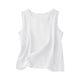thumbnail image 2 of Auralook Cotton Linen Tank Tops for Women Solid Casual Summer Gauze Shirt Basic Sleeveless Round Neck Loose Vest Beach Vacation Clothes, 2 of 5