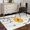 Gray, variant on Round Area Rug 4 Ft, Bees Branches Washable Non-Slip Circle Carpet for Living Room/Bedroom, Farmhouse Spring Botanical Watercolor Low-Profile Crawling Mats Collection Rugs for Indoor