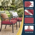 thumbnail image 4 of Kimunuk 6Pcs Outdoor Chair Cushions Slipcovers, 22" x 22" Fuchsia Red Replacement Waterproof Non-Slip Patio Seat Cushion Covers with Handle, Covers Only, 4 of 7