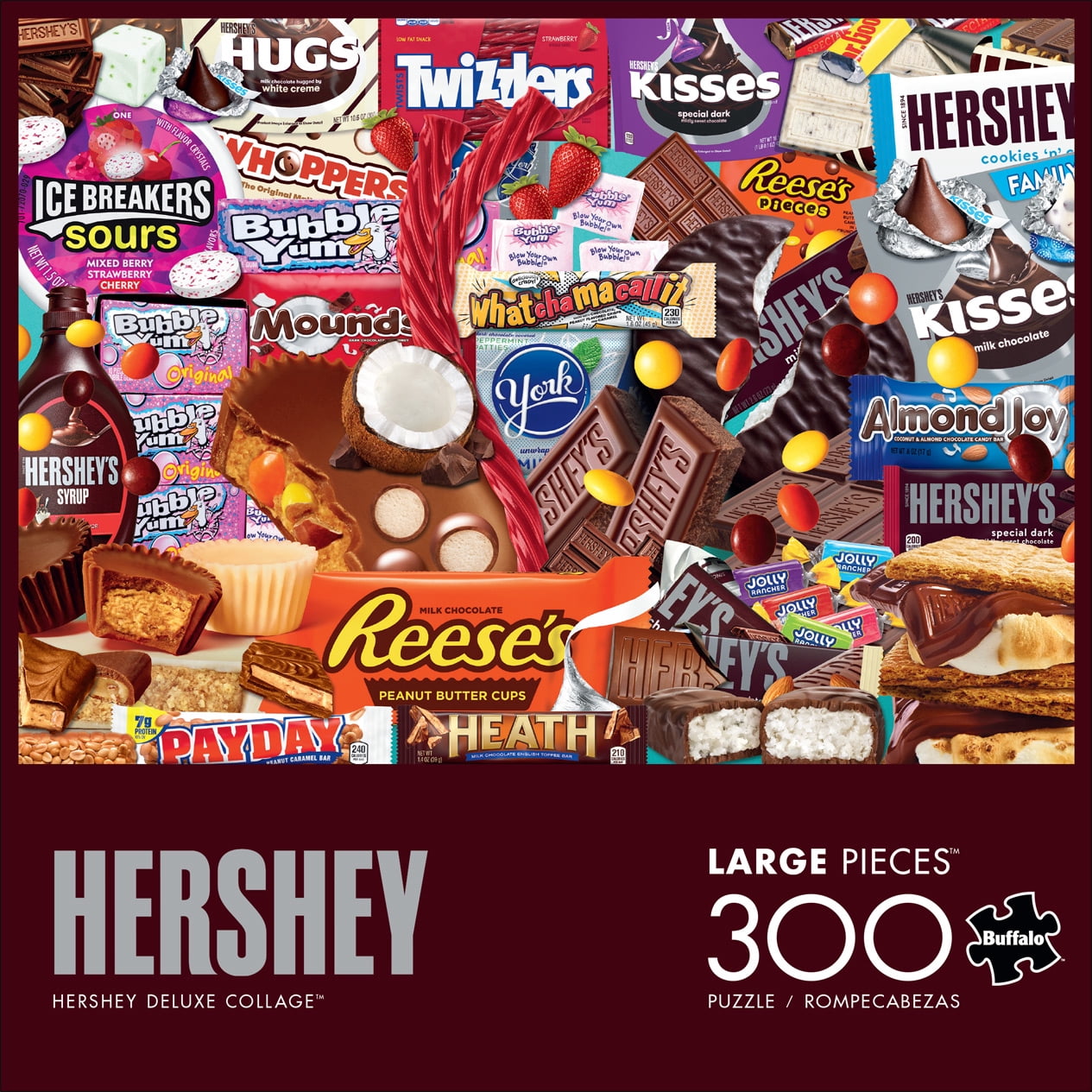 Buffalo Games Hershey Deluxe Collage 300-Piece 21.25 x 15-Inch Interlocking Jigsaw Puzzle for Adults Ages 14+