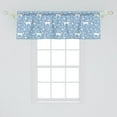 thumbnail image 2 of Ambesonne Rottweiler Window Valance, Dog Item Silhouettes, 42" x 18", Pale Ceil Blue and White, 2 of 3
