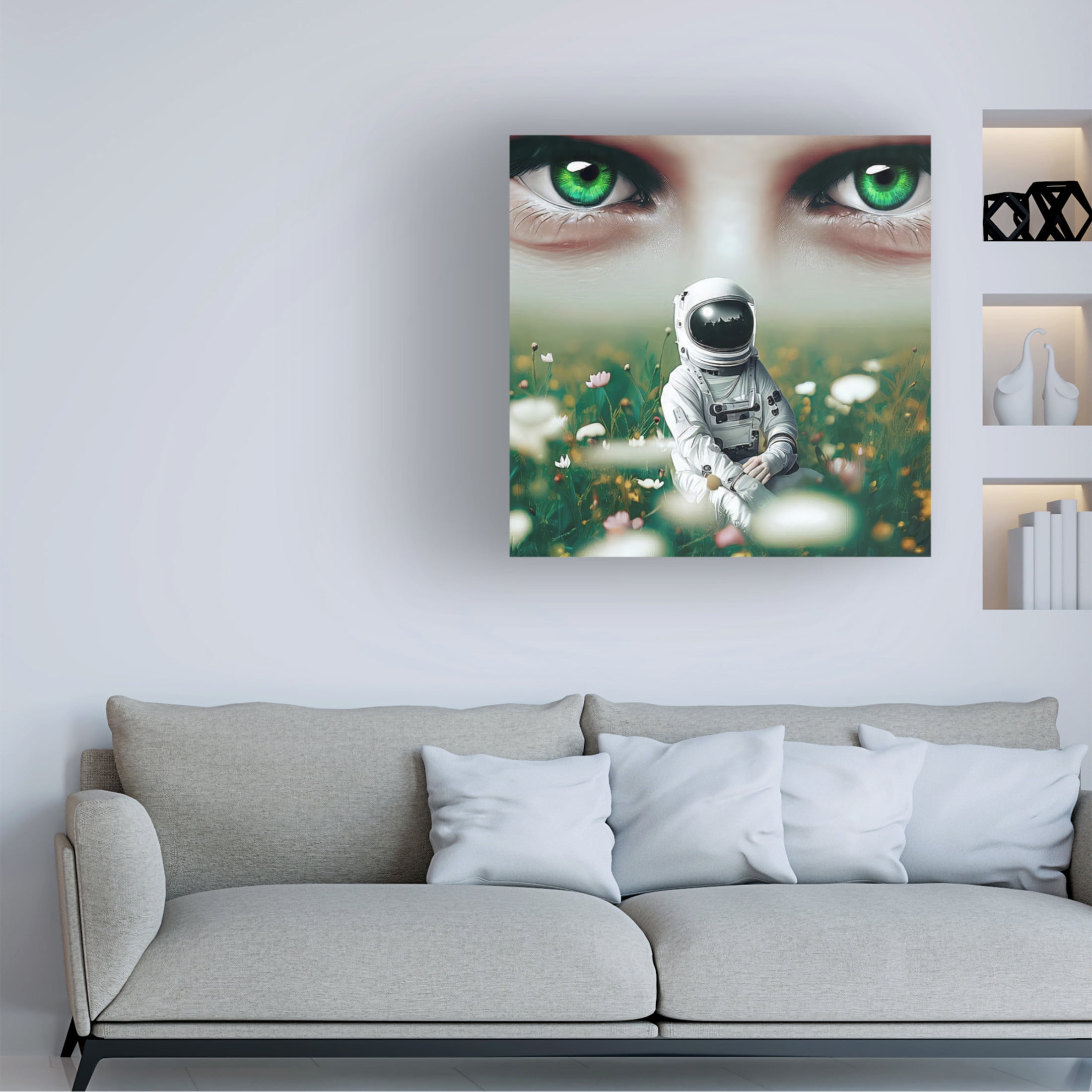 Canvas Wall Art - David Manlove 'Home 1' Wall Art for Living Room, Bedroom, or Office Décor by Trademark Fine Art - 35 x 35 Inches