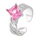 thumbnail image 1 of Diseño Temperamento Versátil Cuadrado Zircon Anillo Femenino Luz de alta gama abierta dedo índice del anillo, 1 of 8