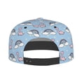 thumbnail image 4 of Daiia Rainbow Dinosaur print Flat Bill Hats Flat Brim Trucker Cap Baseball Cap Adjustable Classic Low Profile Hat Unconstructed Plain Cap, 4 of 9